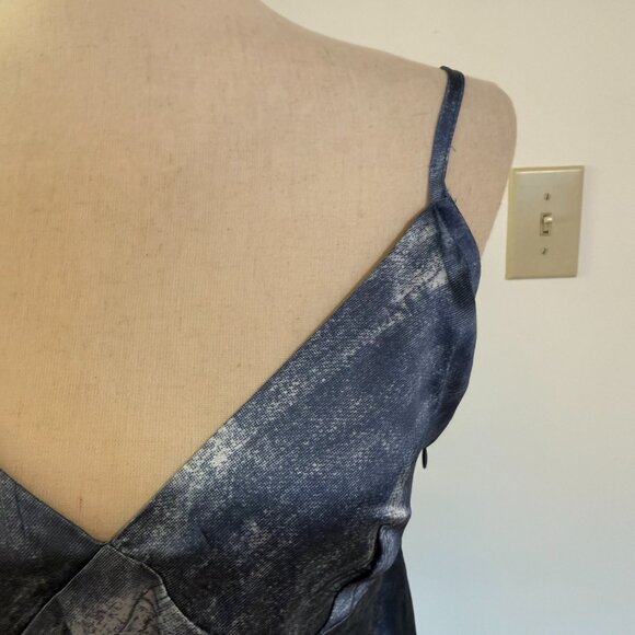 NWT Vero Moda Slip Dress Faux Denim Spaghetti Strap Size Medium Blue Mini - Picture 10 of 12